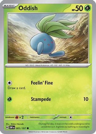 Oddish (001) [SV03 Obsidian Flames] - Common