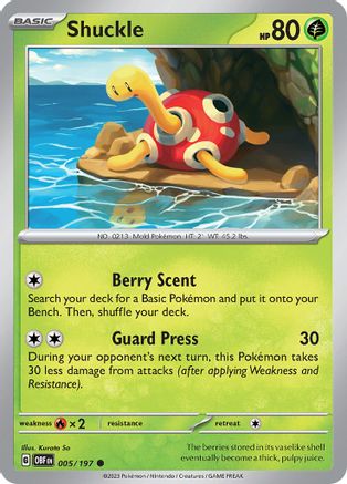 Shuckle (005) [SV03 Obsidian Flames] - Common