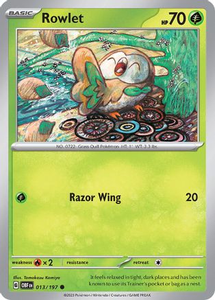 Rowlet (013) [SV03 Obsidian Flames] - Common