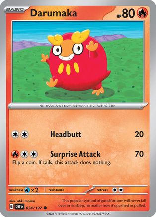 Darumaka (034) [SV03 Obsidian Flames] Reverse Holofoil - Common
