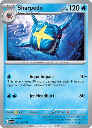 Sharpedo (047) [SV03 Obsidian Flames] Reverse Holofoil - Uncommon