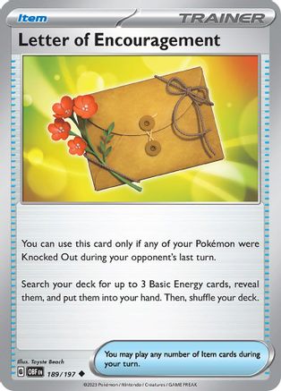 Letter of Encouragement (189) [SV03 Obsidian Flames] Reverse Holofoil - Uncommon