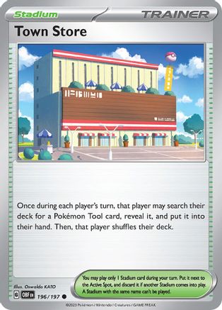 Town Store (196) [SV03 Obsidian Flames] Reverse Holofoil - Common
