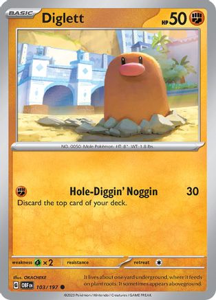 Diglett (103) [SV03 Obsidian Flames] - Common