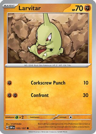 Larvitar (105) [SV03 Obsidian Flames] - Common