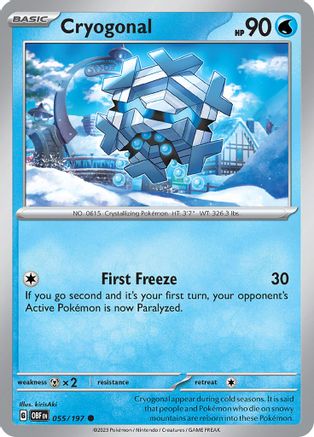 Cryogonal (055) [SV03 Obsidian Flames] - Common