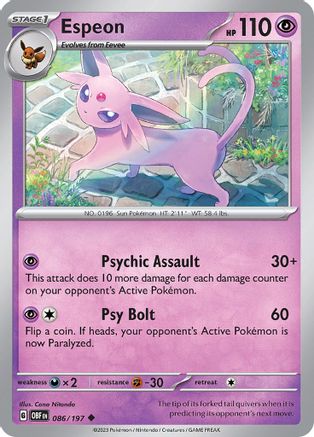 Espeon (086) [SV03 Obsidian Flames] - Uncommon
