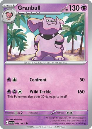 Granbull (088) [SV03 Obsidian Flames] Reverse Holofoil - Uncommon