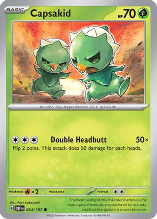 Capsakid (024/197) [SV03 Obsidian Flames] Reverse Holofoil - Common