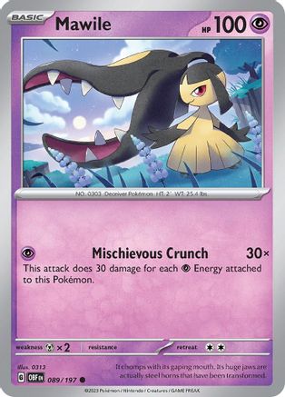 Mawile (089/197) [SV03 Obsidian Flames] Reverse Holofoil - Common