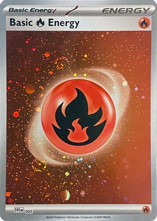 Basic Fire Energy (Cosmos Holo) (002) [SVE Scarlet & Violet Energies] Holofoil - Common