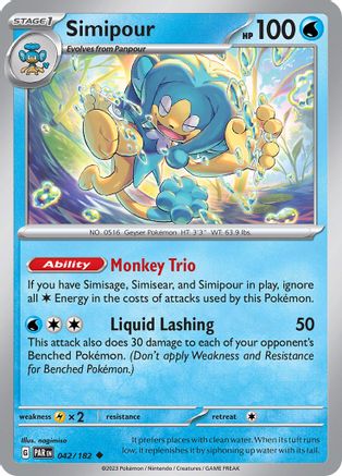 Simipour (042) [SV04 Paradox Rift] Reverse Holofoil - Uncommon