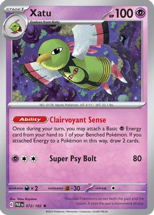 Xatu (072) [SV04 Paradox Rift] Holofoil - Rare