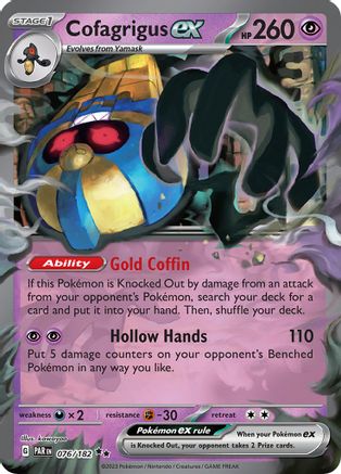 Cofagrigus ex (076) [SV04 Paradox Rift] Holofoil - Double Rare