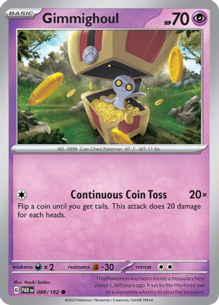 Gimmighoul (088/182) [SV04 Paradox Rift] Reverse Holofoil - Common