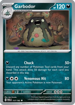 Garbodor (117/182) [SV04 Paradox Rift] Reverse Holofoil - Uncommon