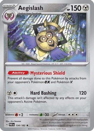 Aegislash (134/182) [SV04 Paradox Rift] Reverse Holofoil - Rare