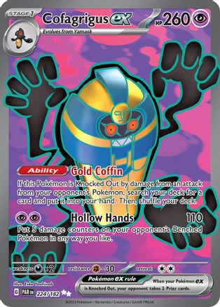 Cofagrigus ex (224/182) [SV04 Paradox Rift] Holofoil - Ultra Rare