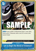 Let Us Begin the World of Violence!! (OP05-059) - Awakening of the New Era: 1st Anniversary Tournament Cards