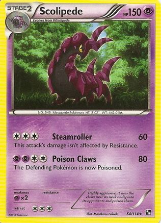 Scolipede (Cracked Ice Holo) (054/114) [Blister Exclusives] Holofoil - Holo Rare