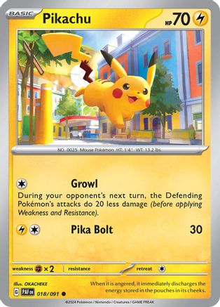 Pikachu (018/091) [SV Paldean Fates] - Common