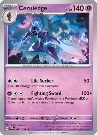 Ceruledge (040/091) [SV Paldean Fates] Holofoil - Rare