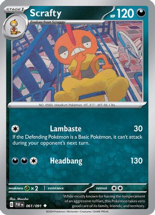 Scrafty (061) [SV Paldean Fates] - Uncommon
