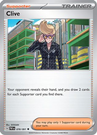 Clive (078/091) [SV Paldean Fates] Reverse Holofoil - Uncommon