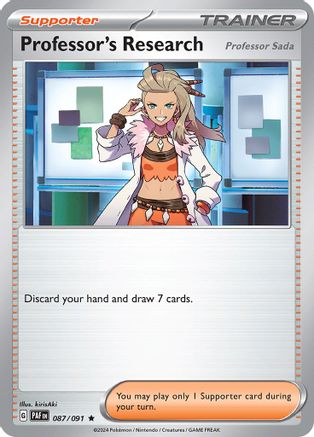 Professor's Research [Professor Sada] (087/091) [SV Paldean Fates] Reverse Holofoil - Rare