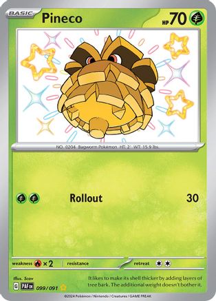Pineco (099/091) [SV Paldean Fates] Holofoil - Shiny Rare