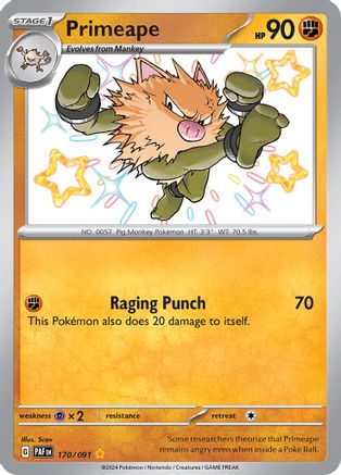 Primeape (170/091) [SV Paldean Fates] Holofoil - Shiny Rare