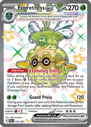 Forretress ex (212/091) [SV Paldean Fates] Holofoil - Shiny Ultra Rare