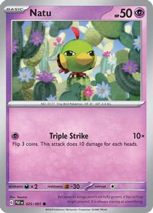 Natu (025/091) [SV Paldean Fates] - Common