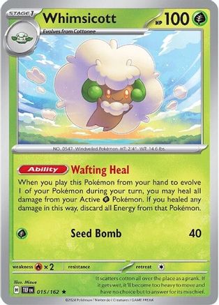 Whimsicott (015) [SV05 Temporal Forces] Reverse Holofoil - Rare