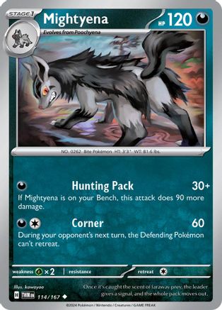 Mightyena (114) [SV06 Twilight Masquerade] Reverse Holofoil - Uncommon