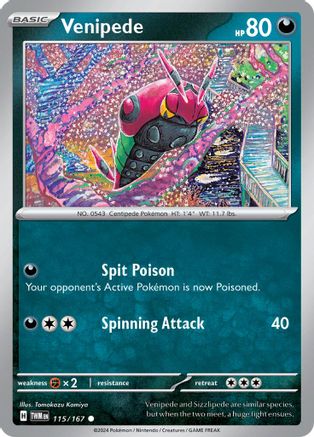 Venipede (115) [SV06 Twilight Masquerade] Reverse Holofoil - Common
