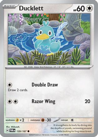 Ducklett (139) [SV06 Twilight Masquerade] - Common