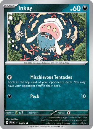 Inkay (033) [SV Shrouded Fable] Reverse Holofoil - Common