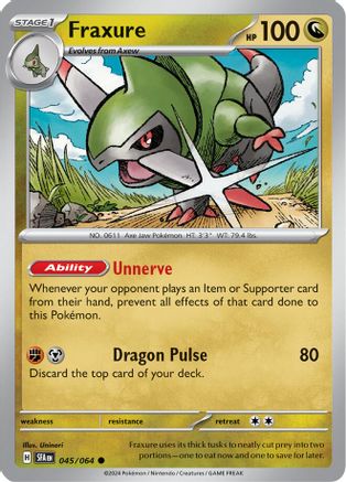 Fraxure (045/064) [SV Shrouded Fable] Reverse Holofoil - Common