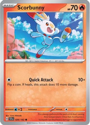 Scorbunny (026) [SV07 Stellar Crown] Reverse Holofoil - Common