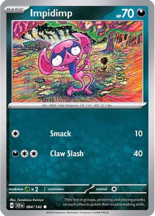 Impidimp (094) [SV07 Stellar Crown] Reverse Holofoil - Common