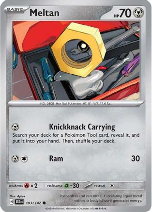 Meltan (103/142) [SV07 Stellar Crown] Reverse Holofoil - Common