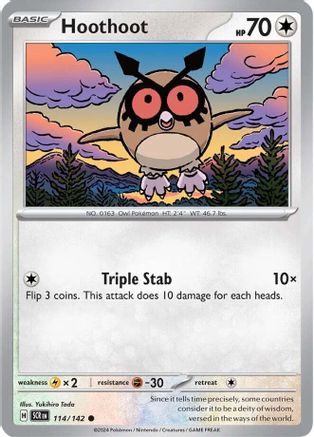 Hoothoot (114) [SV07 Stellar Crown] - Common
