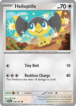 Helioptile (154) [SV08 Surging Sparks] Reverse Holofoil - Common
