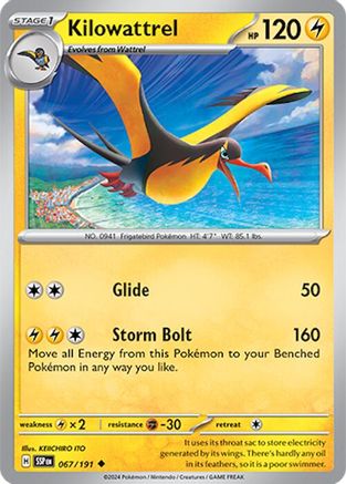 Kilowattrel (067) [SV08 Surging Sparks] Reverse Holofoil - Uncommon