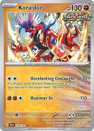Koraidon (116) [SV08 Surging Sparks] Reverse Holofoil - Uncommon
