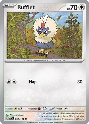 Rufflet (152) [SV08 Surging Sparks] Reverse Holofoil - Common