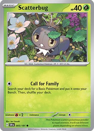 Scatterbug (005) [SV08 Surging Sparks] Reverse Holofoil - Common