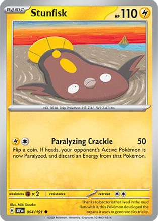 Stunfisk (064/191) [SV08 Surging Sparks] Reverse Holofoil - Common
