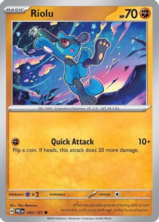 Riolu (050) [SV Prismatic Evolutions] Reverse Holofoil - Common